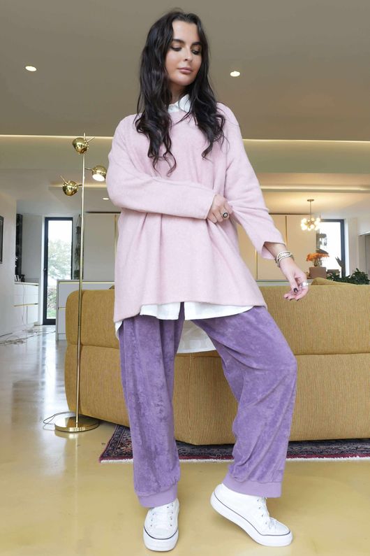 Conrad Oversized Boxy Knit Rose Marl